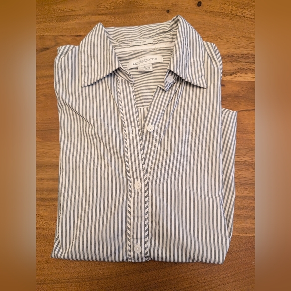 Liz Claiborne Tops - Liz Claiborne Striped Button-Up Shirt